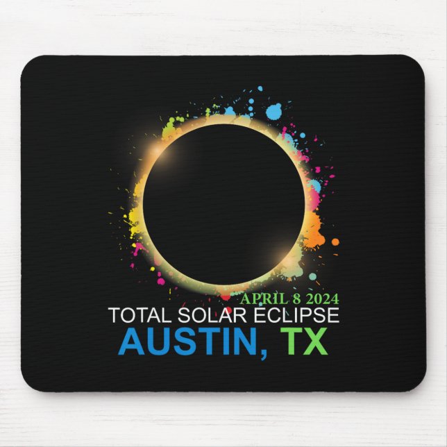 Solar Eclipse 2024 Austin Texas Colorful Totality Musmatta (Framsidan)
