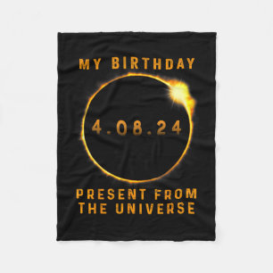 Solar Eclipse 2024 Birthday Present 4.8.24 Totalit Fleecefilt