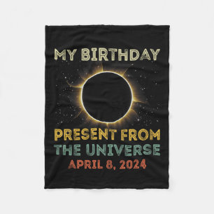 Solar Eclipse 2024 Birthday Present 4.8.24 Totalit Fleecefilt