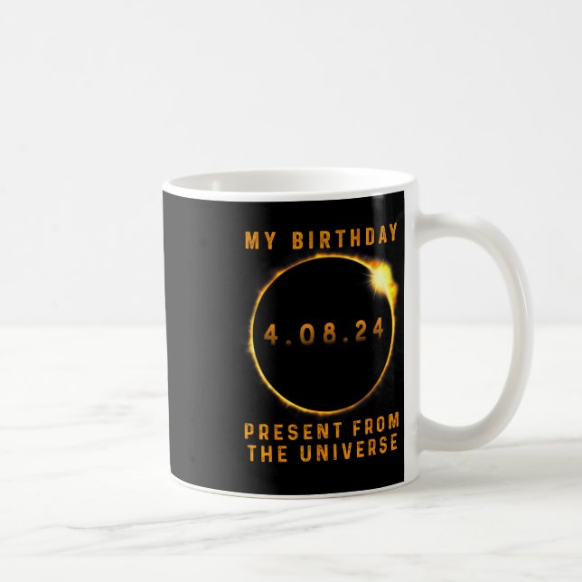 Solar Eclipse 2024 Birthday Present 4.8.24 Totalit Kaffemugg (Höger)