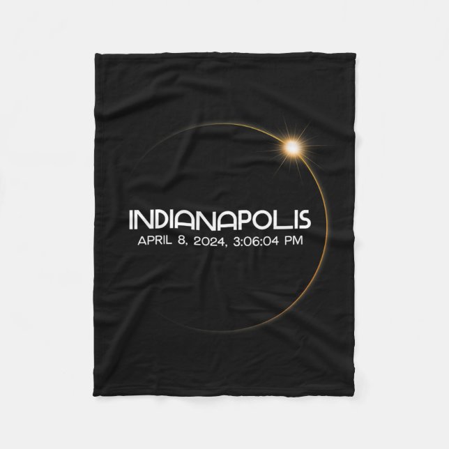 Solar Eclipse 2024 City Fleecefilt (Framsidan)