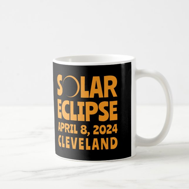 Solar Eclipse 2024 Cleveland Ohio Kaffemugg (Höger)