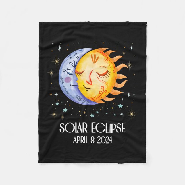 Solar Eclipse 2024 Cute Solar Eclipse Kids Boys Gi Fleecefilt (Framsidan)