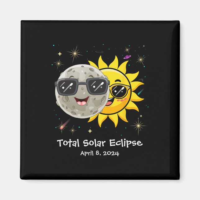 Solar Eclipse 2024 Cute Solar Eclipse Kids Boys Gi Magnet (Framsidan)