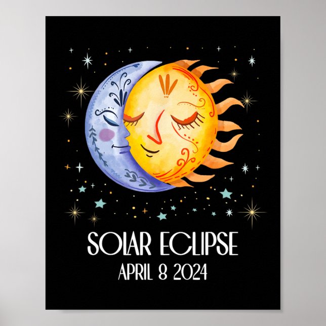 Solar Eclipse 2024 Cute Solar Eclipse Kids Boys Gi Poster (Framsidan)