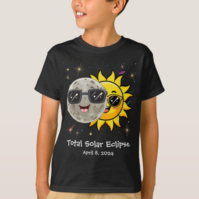 Solar Eclipse 2024 Cute Solar Eclipse Kids Boys Gi T Shirt (Framsida)