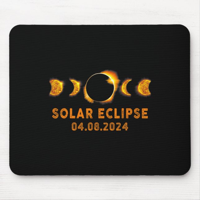 Solar Eclipse 2024 Cute Solar Eclipse Kids Småbarn Musmatta (Framsidan)