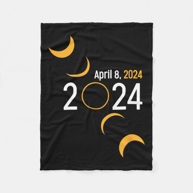 Solar Eclipse 2024 Fleecefilt (Framsidan)