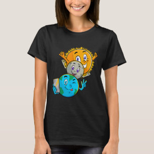 Solar Eclipse 2024 Funny Earth Sol Måne Selfie Spa T Shirt