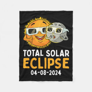 Solar Eclipse 2024 Glass Roligt Sol Måne Kids Fleecefilt