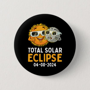 Solar Eclipse 2024 Glass Roligt Sol Måne Kids Knapp