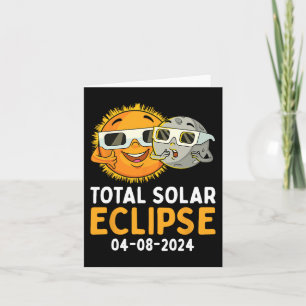 Solar Eclipse 2024 Glass Roligt Sol Måne Kids Kort