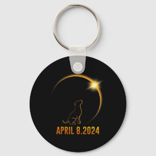 Solar Eclipse 2024 Hund 1 Nyckelring