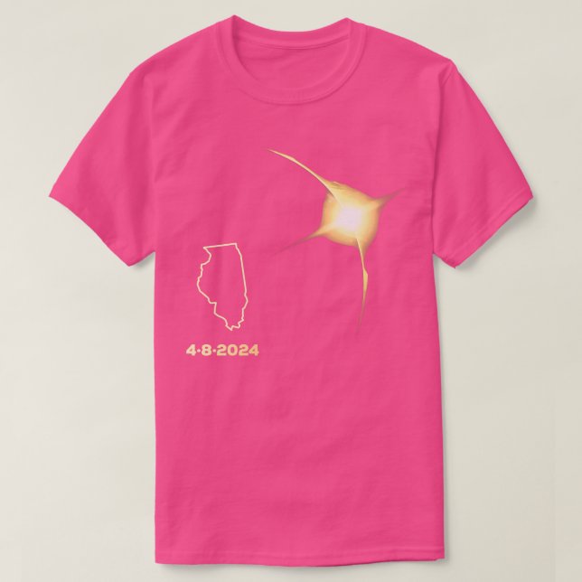 Solar Eclipse 2024 Illinois TShirt T Shirt (Design framsida)