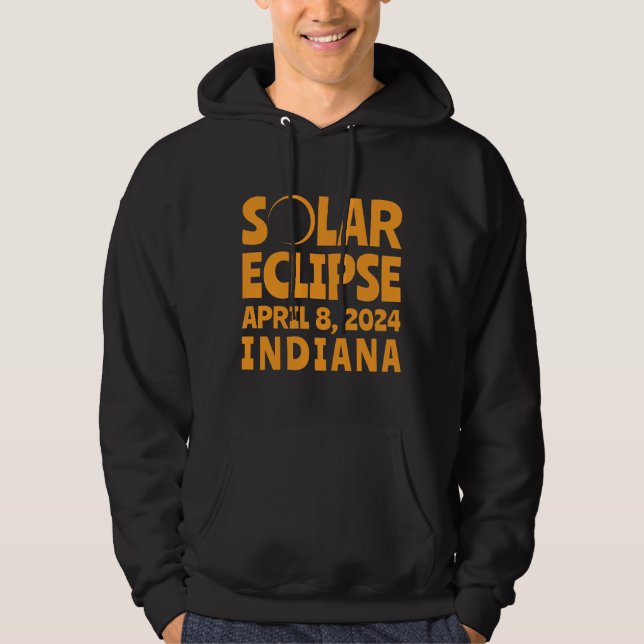 Solar Eclipse 2024 Indiana Hoodie (Framsida)