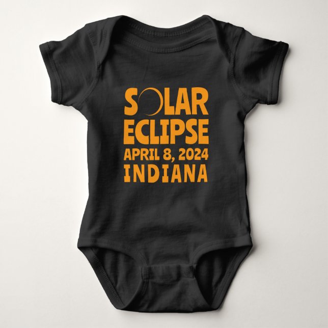 Solar Eclipse 2024 Indiana T Shirt (Framsida)