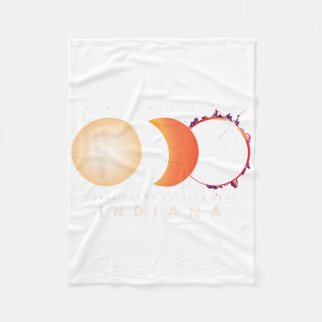Solar Eclipse 2024 Indiana Total Eclipse America G Fleecefilt (Framsidan)