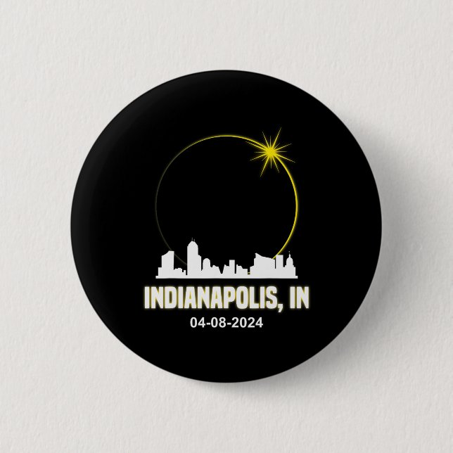 Solar Eclipse 2024 Indianapolis Skyline Indiana Ec Knapp (Framsida)