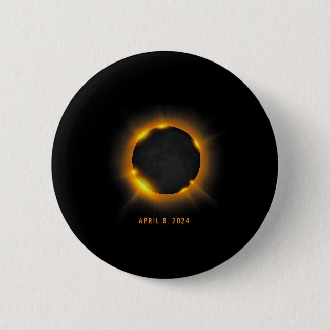 Solar Eclipse 2024 Knapp (Framsida)