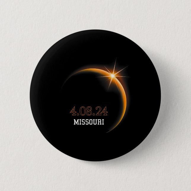 Solar Eclipse 2024 Missouri Totality Vår 4.08.2 Knapp (Framsida)