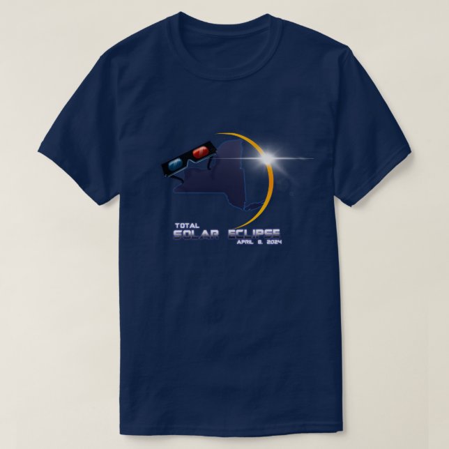 Solar Eclipse 2024 New York T-Shirt (Design framsida)