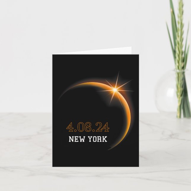 Solar Eclipse 2024 New York Totality Vår 4.08.2 Kort (Framsida)