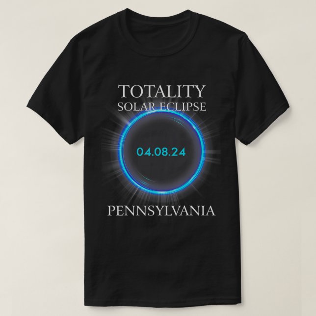 Solar Eclipse 2024 Pennsylvania 040824 Astronomy L T Shirt (Design framsida)