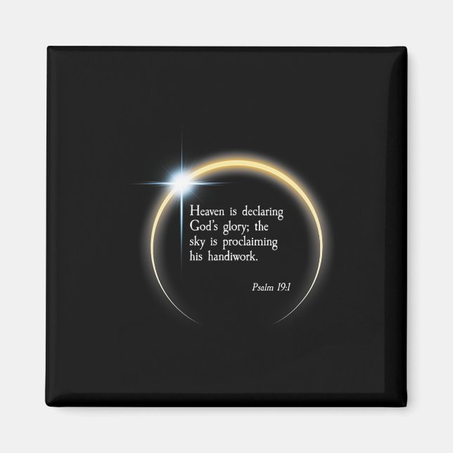 Solar Eclipse 2024 - Psalm 191 Magnet (Framsidan)
