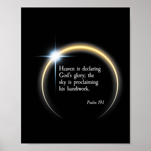 Solar Eclipse 2024 - Psalm 191 Poster (Framsidan)