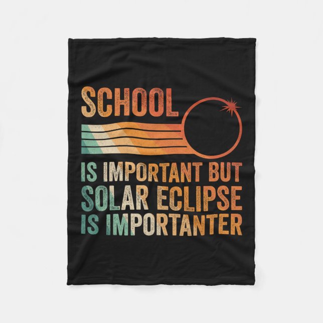 Solar Eclipse 2024 Shirt School Solar Eclipse Är j Fleecefilt (Framsidan)