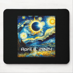 Solar Eclipse 2024 Starry Night Painting Van Gogh Musmatta