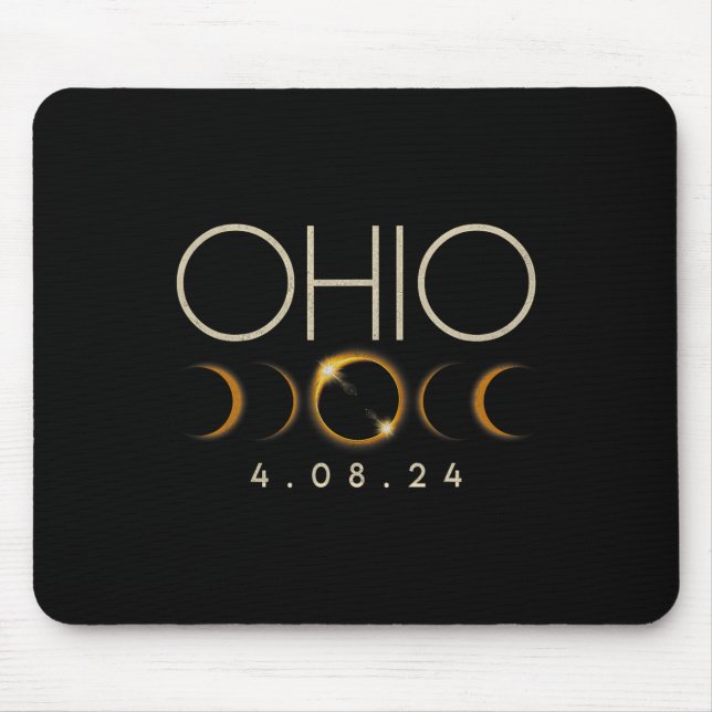 Solar Eclipse 2024 State Ohio Total Solar Eclipse Musmatta (Framsidan)