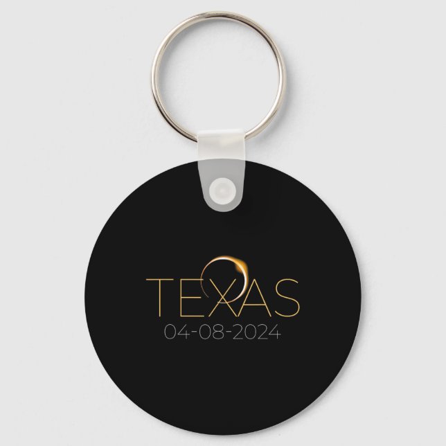 Solar Eclipse 2024 State Texas Total Solar Eclipse Nyckelring (Framsida)