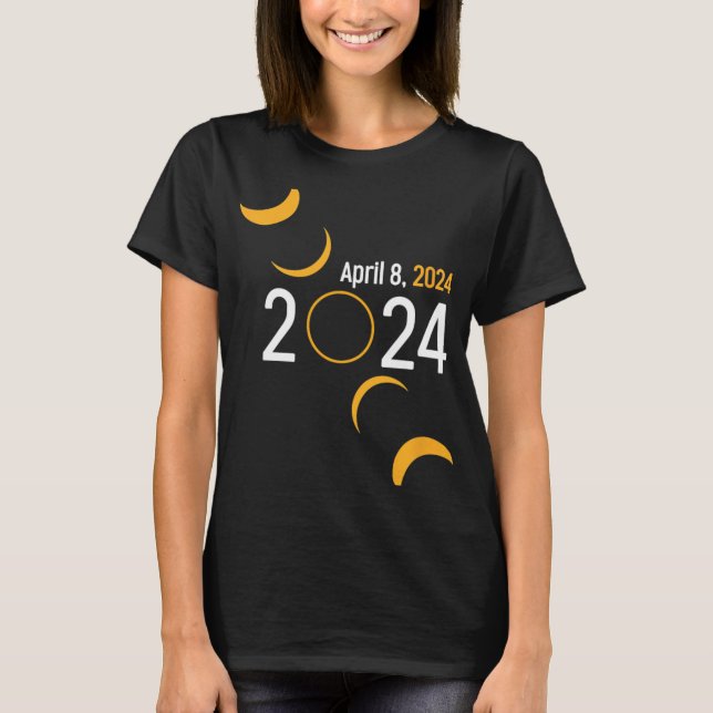 Solar Eclipse 2024 T Shirt (Framsida)