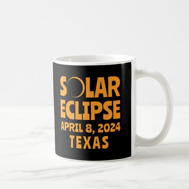 Solar Eclipse 2024 Texas Kaffemugg (Höger)
