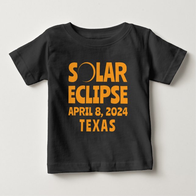 Solar Eclipse 2024 Texas T Shirt (Framsida)