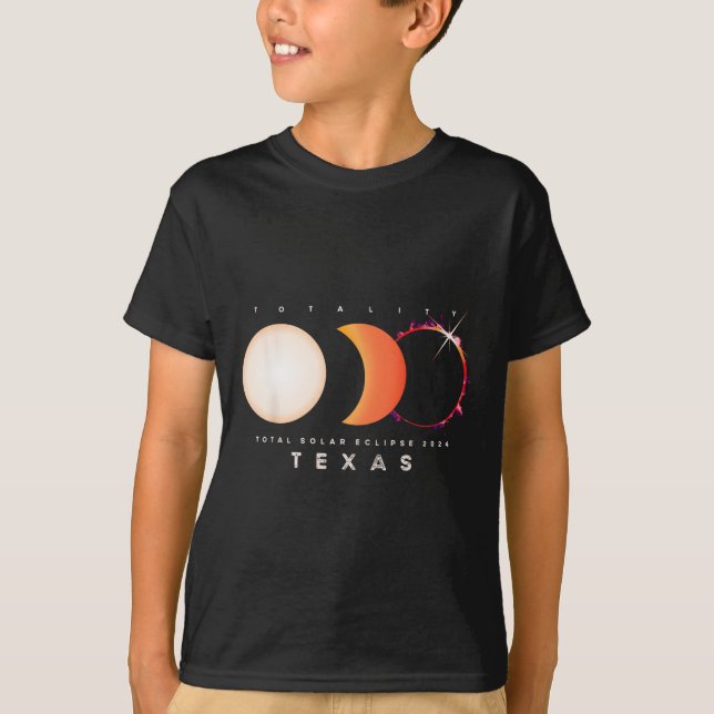 Solar Eclipse 2024 Texas Total Eclipse America Gra T Shirt (Framsida)