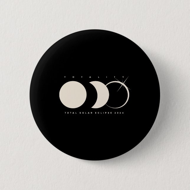 Solar Eclipse 2024 Total Eclipse Astronomy Graphic Knapp (Framsida)