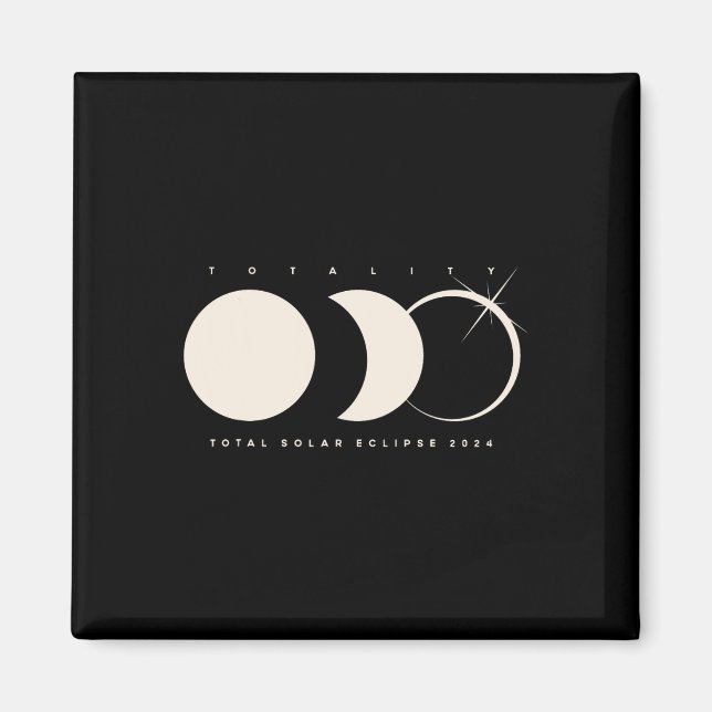 Solar Eclipse 2024 Total Eclipse Astronomy Graphic Magnet (Framsidan)
