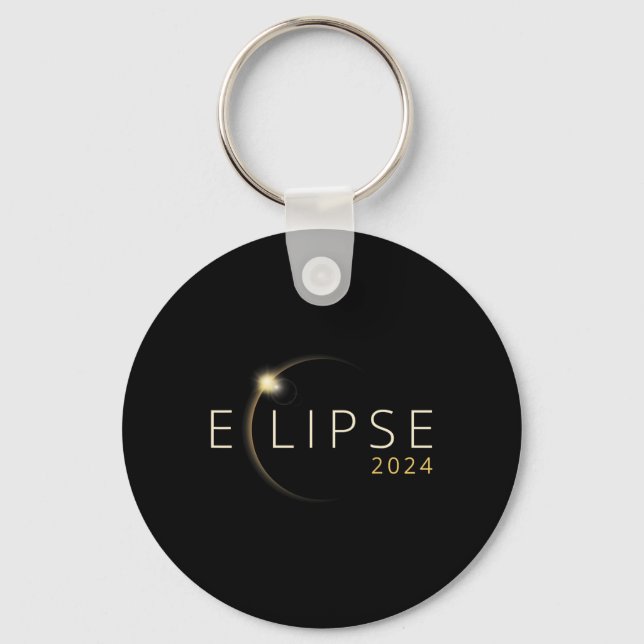 Solar Eclipse 2024 Total Solar Eclipse 4.08.24 5 Nyckelring (Framsida)