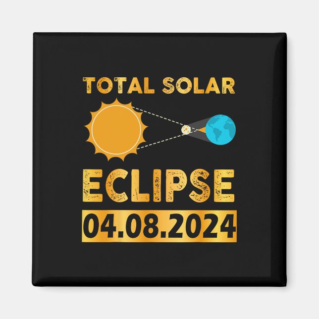 Solar Eclipse 2024 Total Solar Eclipse 4.08.24 7 Magnet (Framsidan)
