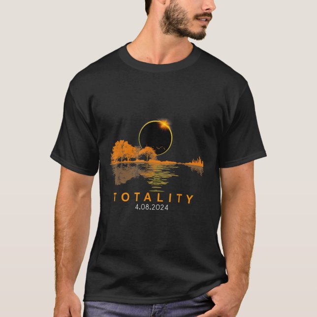 Solar Eclipse 2024 Total Solar Eclipse 4.08.24 Gui T Shirt (Framsida)