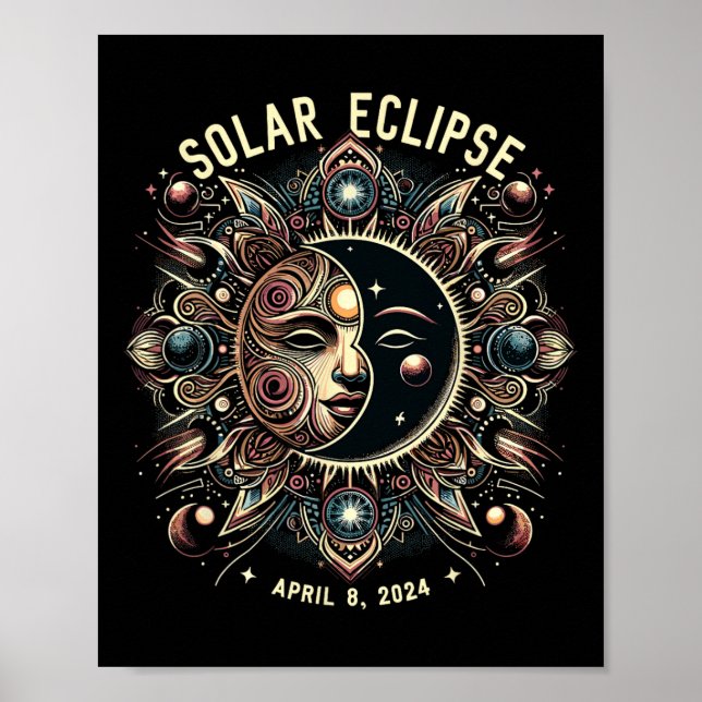 Solar Eclipse 2024 Total Solar Eclipse 4.08.24 Kid Poster (Framsidan)