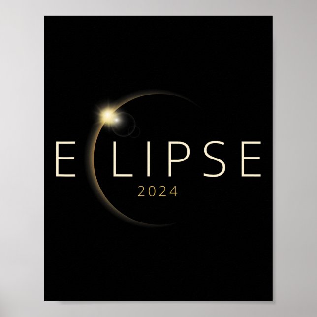 Solar Eclipse 2024 Total Solar Eclipse 4.08.24 Poster (Framsidan)