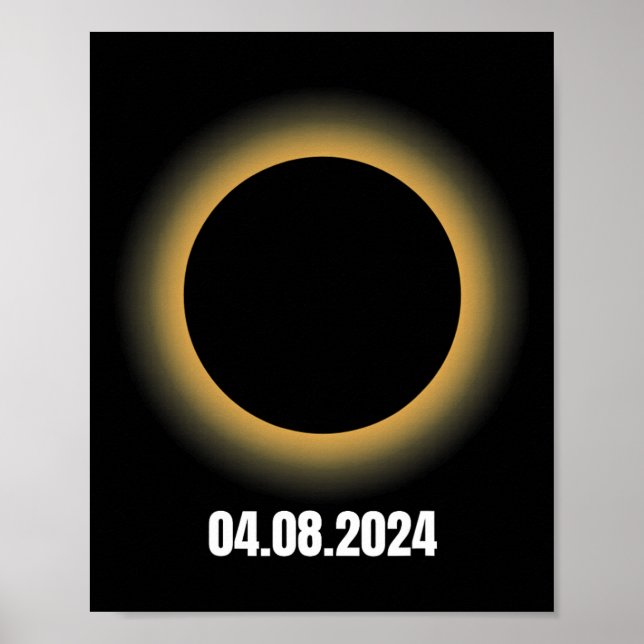 Solar Eclipse 2024 Total Solar Eclipse 4.08.24 Poster (Framsidan)