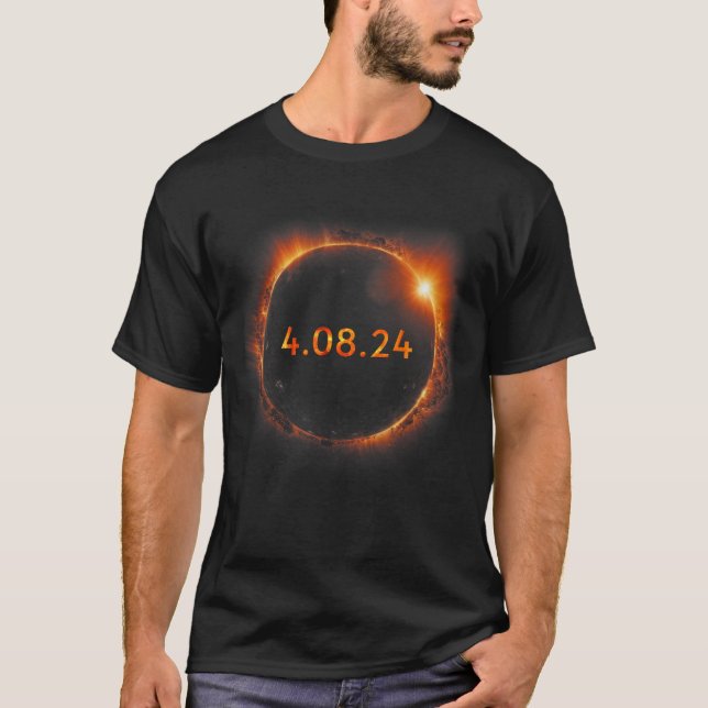 Solar Eclipse 2024 Total Solar Eclipse 4.08.24 T Shirt (Framsida)