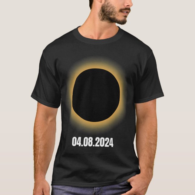Solar Eclipse 2024 Total Solar Eclipse 4.08.24 T Shirt (Framsida)