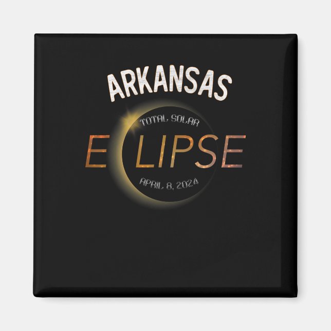 Solar Eclipse 2024 Total Solar Eclipse State Arkan Magnet (Framsidan)