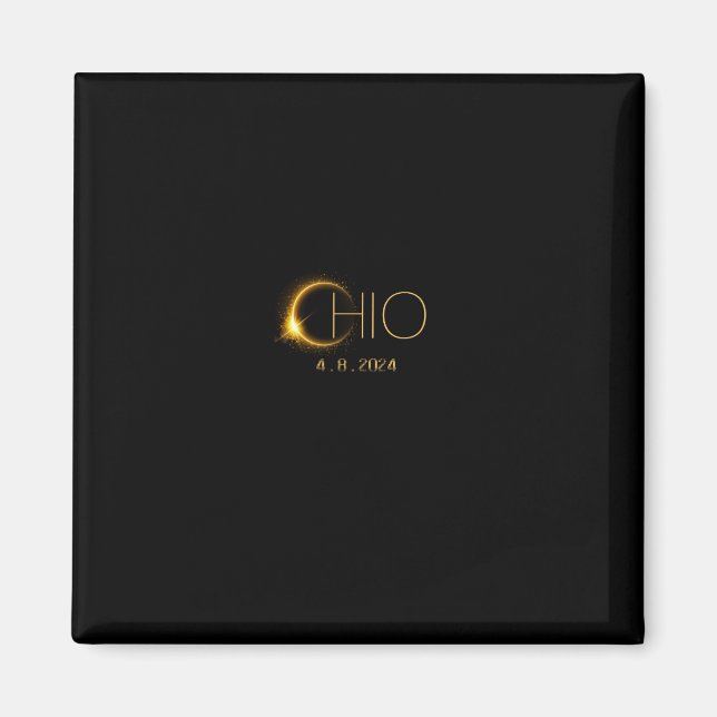 Solar Eclipse 2024 Total Solar Eclipse State Ohio Magnet (Framsidan)