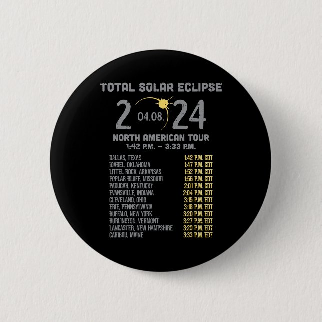 Solar Eclipse 2024 Totality April 8 Manar Women Ki Knapp (Framsida)
